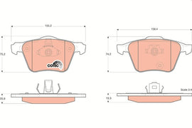 KIT PLAQUETTES TRW AV VOLVO XC90 2002-->