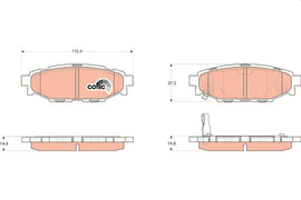 KIT PLAQUETTES AR SUBARU IMPREZA LEGACY