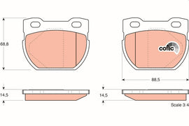 KIT PLAQUETTES TRW AR LANDROVER DEFENDER LD