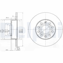PAIRE DE DISQUE DE FREIN DELPHI AR AUDI A3