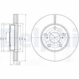 PAIRE DISQUE TEINTE DELPHI AV : TOYOTA AURIS