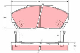 KIT PLAQUETTES AV HONDA ACCORD III ROVER 800