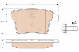 KIT PLAQUETTES TRW AR FORD MONDEO III JAGUAR XTYPE