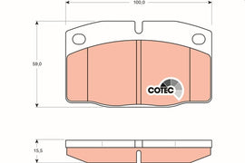 KIT PLAQUETTES TRW AV OPEL ASCONA CORSA KADETT DE