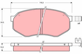 KIT PLAQUETTES TRW AV TOYOTA HILUX. MAZDA 929