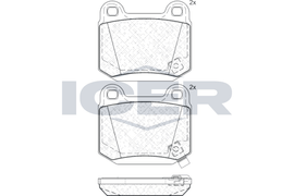 JEU DE PLAQ. AR. LANCER /350Z GDB3350