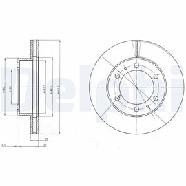 PAIRE DE DISQUE DE FREIN DELPHI AV: TOYOTA HILUX