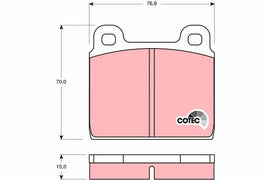 KIT PLAQUETTES TRW AV MB W114 W115 VW TRANSPORTEUR