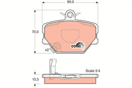 KIT PLAQUETTES TRW AV SMART CITY-CABRIO COUPE 98--