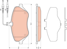 KIT PLAQUETTES TRW AV CITROEN C5 C6 PEUGEOT 407