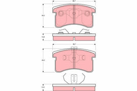 KIT PLAQUETTES AV DAIHATSU CUORE 1990--&gt;