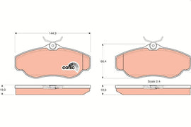 KIT PLAQUETTES AV LANDROVER DISCOVERY, RANGEROVER