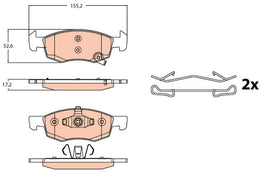 KIT PLAQUETTES TRW AV OPEL CORSA