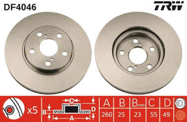 PAIRE DISQUE/FREIN: AV/V TOYOTA AVENSIS