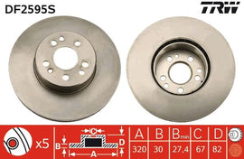 DISQUE DE FREIN : AV./V. MERCEDES S