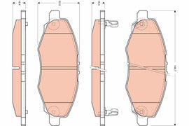 KIT PLAQUETTES TRW AV TOYOTA HI-LUX 2004-->