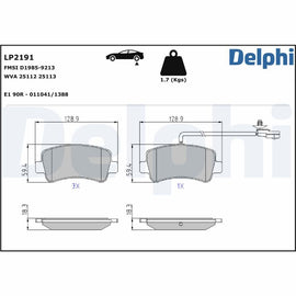 KIT PLAQUETTES DELPHI AR NISSAN RLT MASTER III