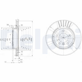 PAIRE DE DISQUE : AV: BMW SERIE 3 (46)