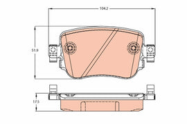 KIT PLAQUETTES TRW AR VW CADDY IV- AUDI Q3 A3