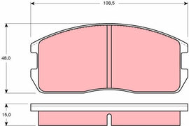 KIT PLAQUETTES AV MITSUBISHI COLT LANCER 1988-->