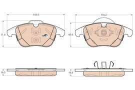 KIT PLAQUETTES TRW AV FORD GALAXY MONDEO IV SMAX