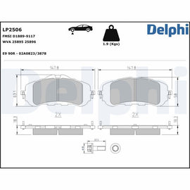 KIT PLAQUETTES AR DELPHI PEUGEOT 308