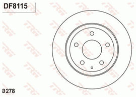 PAIRE DISQUE TRW AR MAZDA 6 2.0 2.5 CITD 2012---