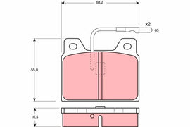 KIT PLAQUETTES TRW AR PEUGEOT 504 505 604