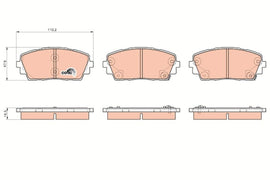 KIT PLAQUETTES AV KIA PICANTO 2011-->