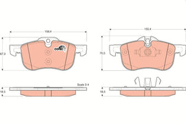 KIT PLAQUETTES AV ROVER 75