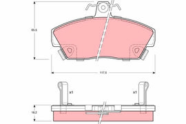 KIT PLAQUETTES AV ROVER 200 400