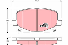 KIT PLAQUETTES AV TOYOTA PREVIA 2000--&gt;