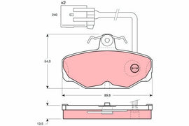 KIT PLAQUETTES AR FORD SCORPIO,SIERA,GRANADA