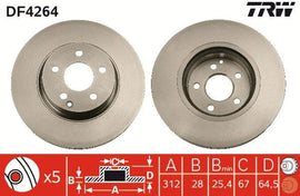 PAIRE DISQUE/FREIN: AV.V MERCEDES E280
