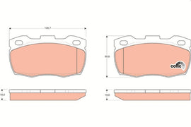 KIT PLAQUETTES TRW AV LANDROVER DEFENDER