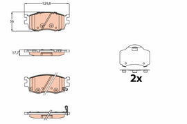 KIT PLAQUETTES AV HYUNDAI ACCENT I20 KIA RIO2