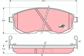 KIT PLAQUETTES TRW AV JUKE,SUZUKI SX4