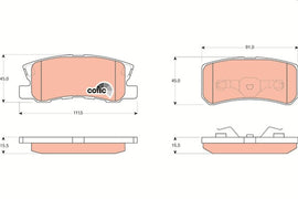 KIT PLAQUETTES AR PSA C4 P4007 P4008 MITSUBISHI PAJERO