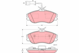 KIT PLAQUETTES TRW AV AUDI 100 200 QUATRO