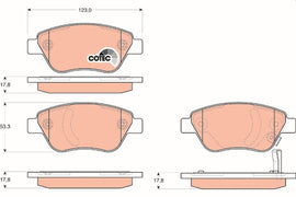 KIT PLAQUETTES TRW AV FIAT DOBLO OPEL CORSA D