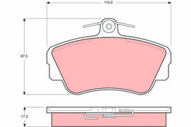 KIT PLAQUETTES TRW AV VOLVO 440 406 480