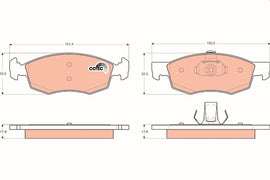 KIT PLAQUETTES TRW AV FIAT DOBLO 2001-->