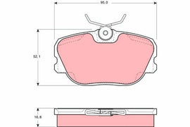 KIT PLAQUETTES AV SAAB 900