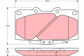 KIT PLAQUETTES AV NISSAN 200SX (S14)
