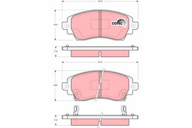 KIT PLAQUETTES AV TOYOTA COROLLA 1997-->