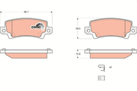 KIT PLAQUETTES AR TOYOTA COROLLA 2002--&gt;