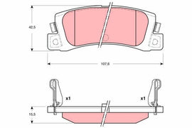 KIT PLAQUETTES AR TOYOTA AVENSIS COROLLA 1997--&gt;