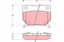 KIT PLAQUETTES TRW AR NISSAN 300 ZX