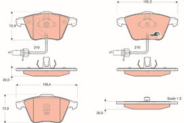 KIT PLAQUETTES TRW AV AUDI A6 4B2 C5 4B5 C5