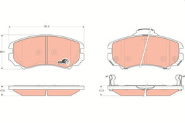 KIT PLAQUETTES AV HYUNDAI TUCSON KIA SOUL